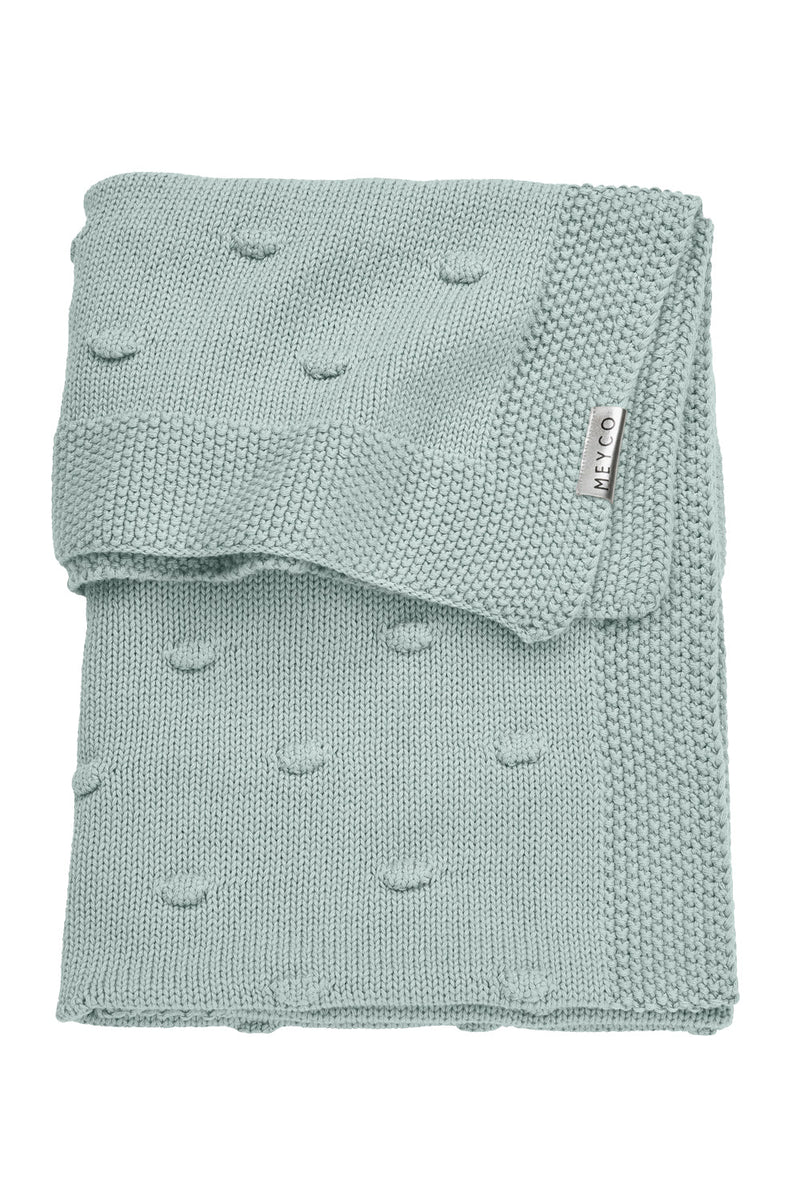 Meyco Baby - Knots crib bed blanket stone green 75x100cm Home & Kitchen stone green
