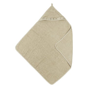 Meyco Baby Ruffle Hooded Bath Towel – Sand – product view