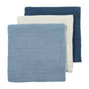 Meyco Baby Muslin Squares – Naturel/Jeans Blue/Indigo – product view