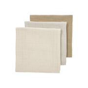 Meyco Baby Muslin Squares – Soft Sand/Greige/Taupe – product view
