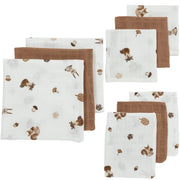 Meyco Baby Muslin Starter Set – Forest Animals Toffee – product view