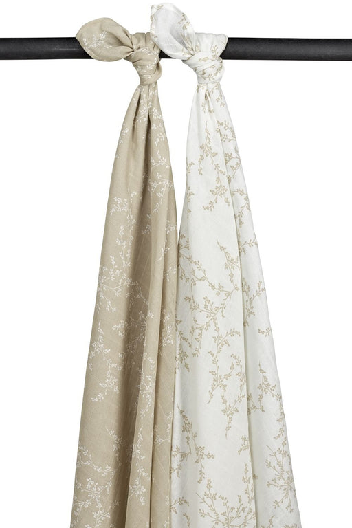 Meyco Baby - Swaddle 2 - pack muslin Branches Sand 120x120cm Mother & Baby Branches sand