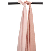 Meyco Baby Muslin Swaddle Blankets – Soft Rose/Rose – product view