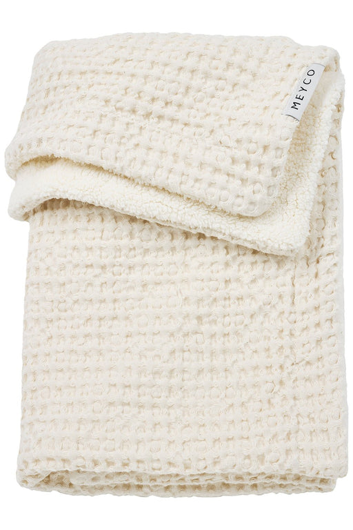 Meyco Baby - Waffle Teddy crib bed blanket Nature 75x100cm Mother & Baby Nature