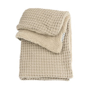 Meyco Baby Waffle Teddy Baby Blanket – Sand – product view
