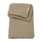 Meyco Baby Waffle Teddy Baby Blanket – Taupe – product view