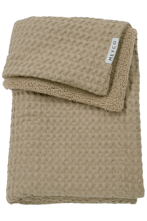 Meyco Baby - Waffle Teddy crib bed blanket Taupe 75x100cm Furniture Taupe