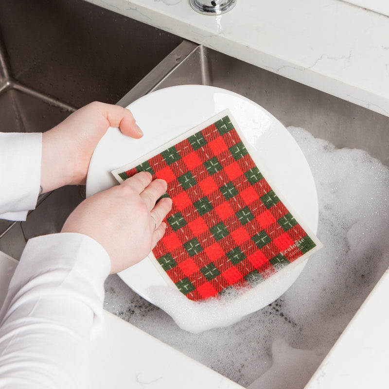 Danica - Tartan Swedish Dishcloth - lifestyle