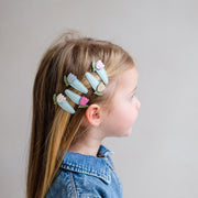 Mimi & Lula Tulip Stripe Mini Clic Clacs Hair Clips (5-Pack) - detail or styling view; other accessories shown are not included
