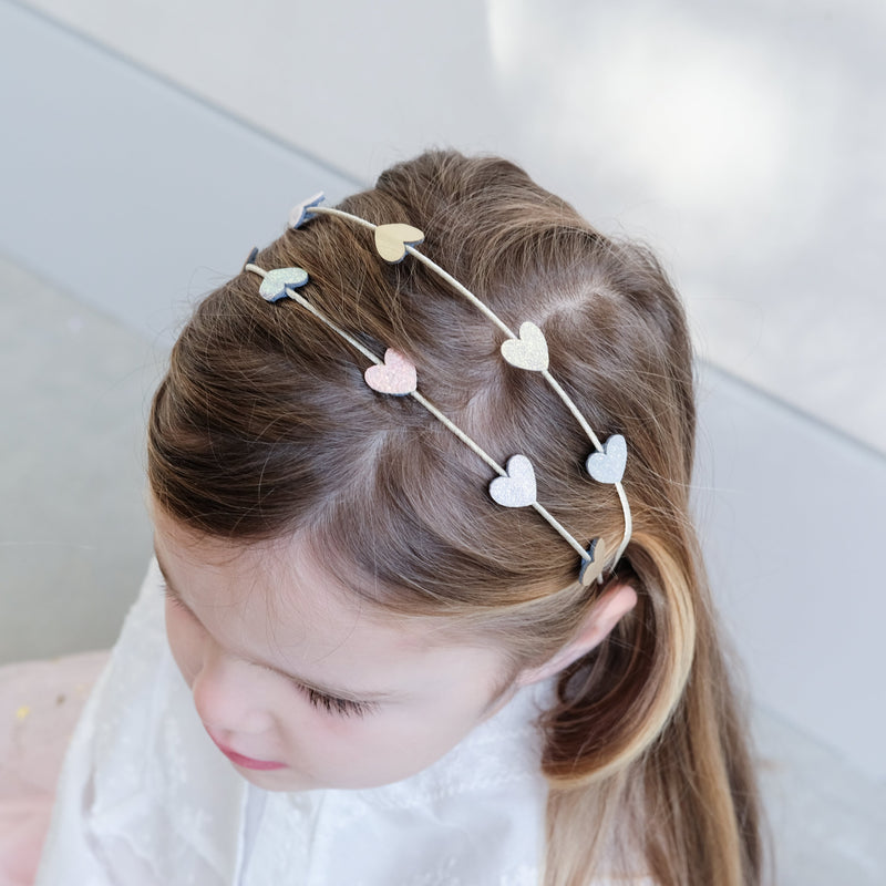 Mimi & Lula Teeny Heart Double Headband - detail or styling view; other accessories shown are not included