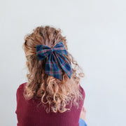 Mimi & Lula Tartan Agnes Bow Clips Green (2-Pack) - detail or styling view; other accessories shown are not included