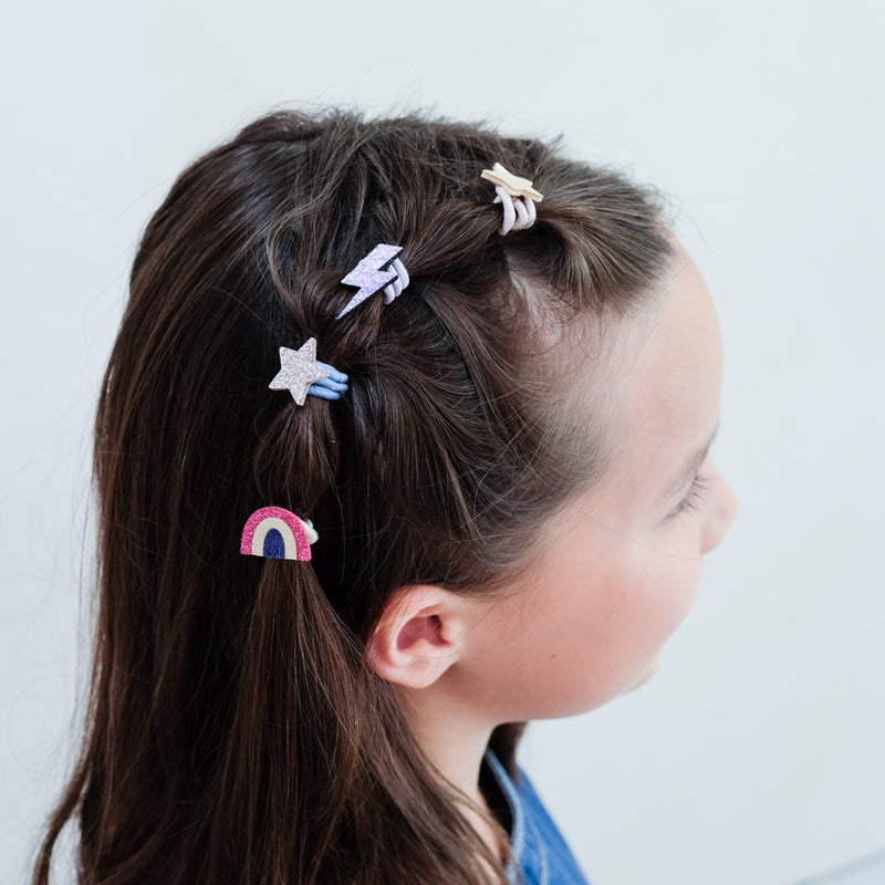 Mimi & Lula Rainbow Mini Ponies (8-Pack) - detail or styling view; other accessories shown are not included