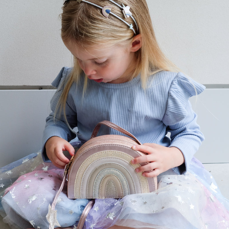 Mimi & Lula Pink Rainbow Bag - detail or styling view; other accessories shown are not included