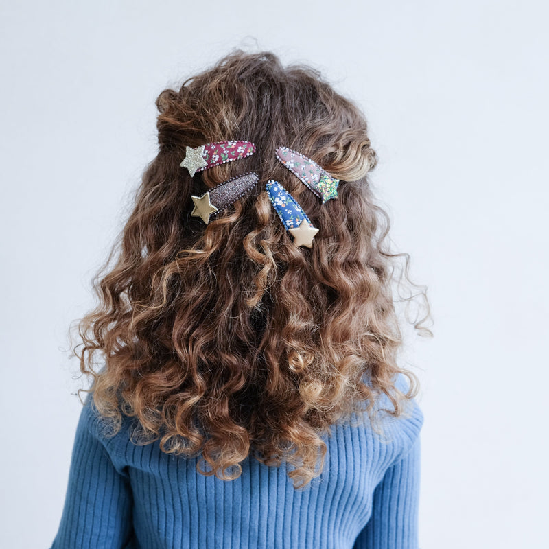 Mimi & Lula Mystical Star Mabels Into The Woods Hair Clips (4-Pack) - detail or styling view; other accessories shown are not included