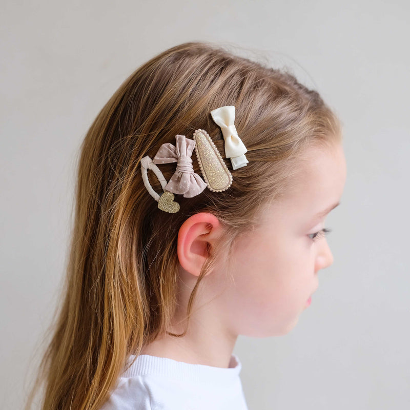 Mimi & Lula My First Hair Accessories Neutral (14-Pack) - detail or styling view; other accessories shown are not included