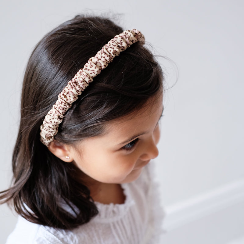 Mimi & Lula Leopard Scrunchie Headband - detail or styling view; other accessories shown are not included