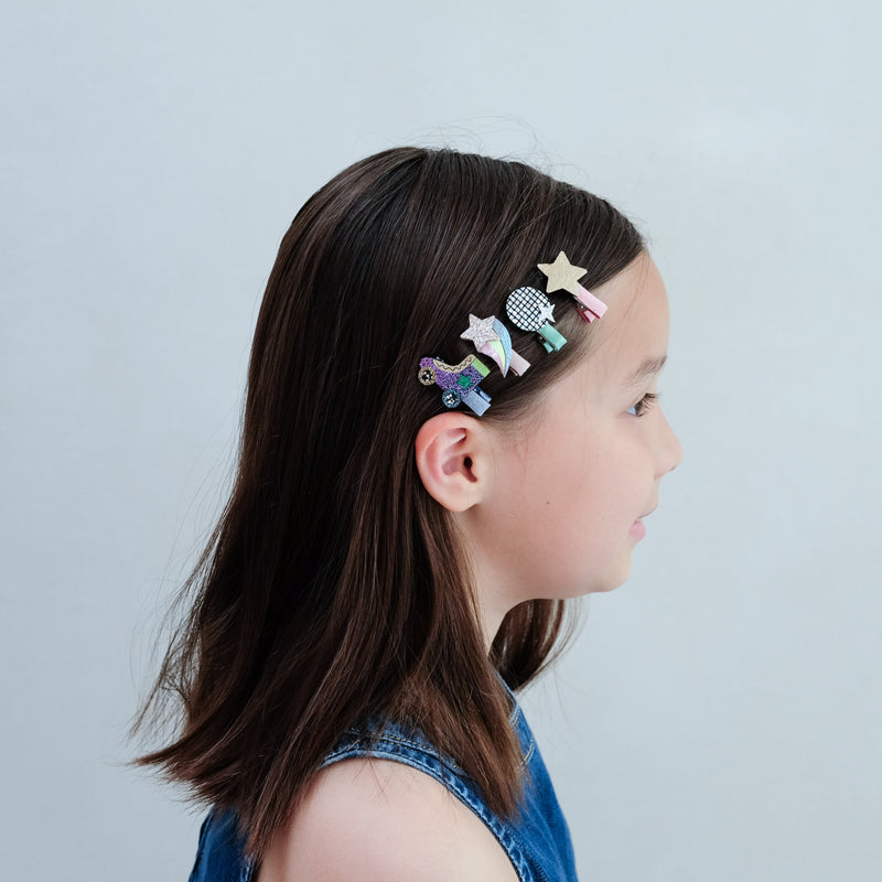 Mimi & Lula Disco Diva Mini Clips (8-Pack) - detail or styling view; other accessories shown are not included