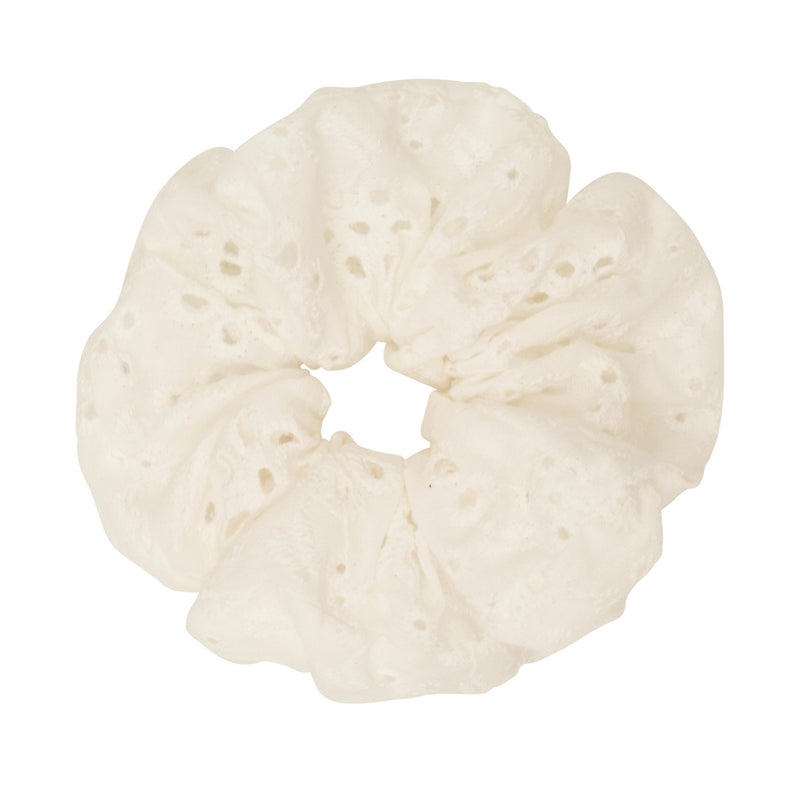 Mimi & Lula - Broderie scrunchie WHITE Apparel & Accessories