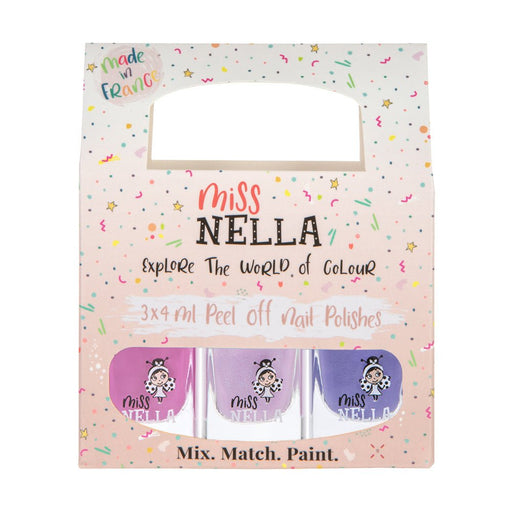 Miss Nella - 3 - Pack Peel Off Nail Polish | Purple Unicorn Health & Beauty