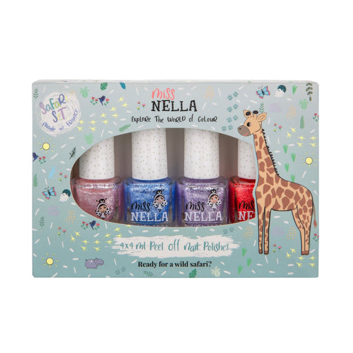 Miss Nella - 4 - Pack Peel Off Nail Polish | Safari Collection
