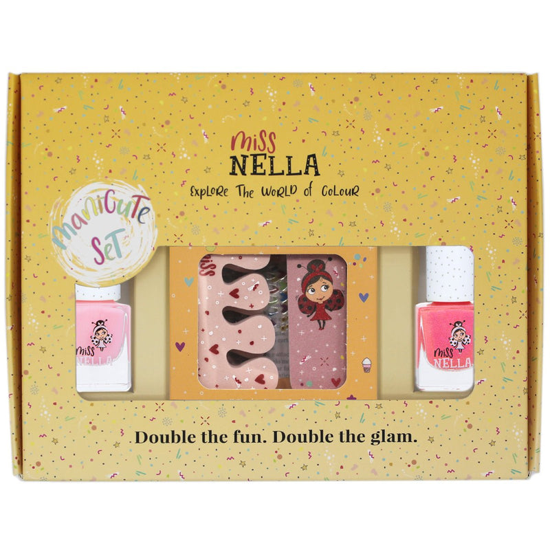 Miss Nella - ManiCute Nail Polish and Accessories Set Pink Health & Beauty