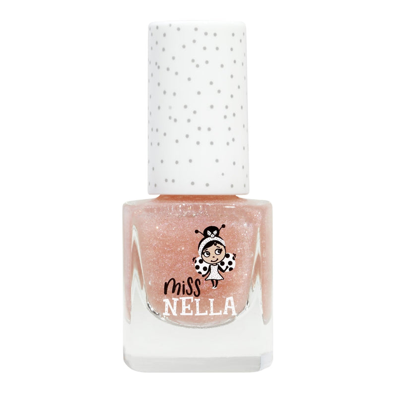 Miss Nella - Peel Off Nail Polish | Abracadabra Pink Glitter Top Coat - 