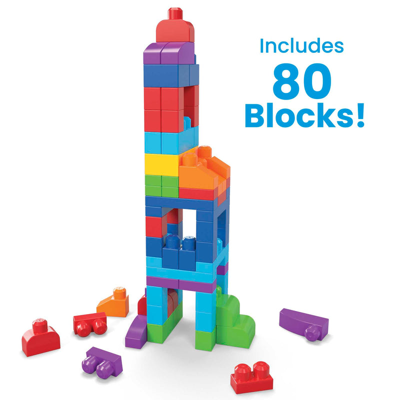 MEGA BLOKS Big Building Bag 80-Piece Set | Classic (DCH63) — 80 blocks building idea