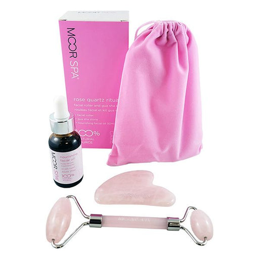 Moor Spa - Rose Quartz Ritual (Facial Roller, Gua Sha, Facial Oil) Health & Beauty
