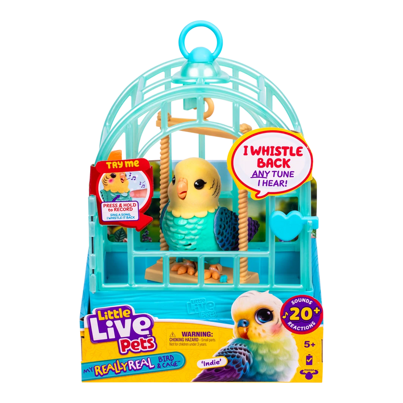 Moose Toys - LITTLE LIVE PETS MY REALLY REAL S2 BIRD & CAGE Animals & Pet Supplies