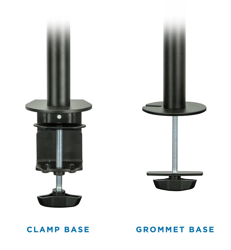 Mount - IT - Dual Monitor Clamp Stand up to 27" - Black Electronics