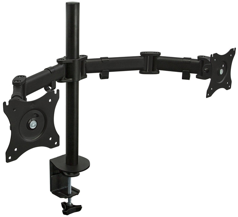 Mount - IT - Dual Monitor Clamp Stand up to 27" - Black Electronics