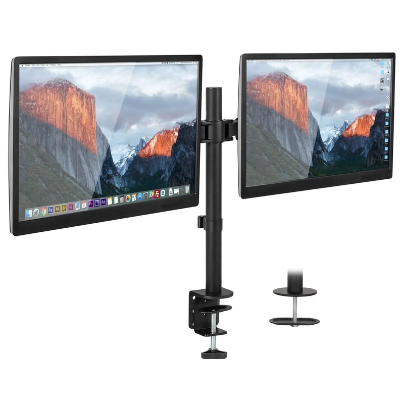 Mount - IT - Dual Monitor Clamp Stand up to 32" - Black Electronics