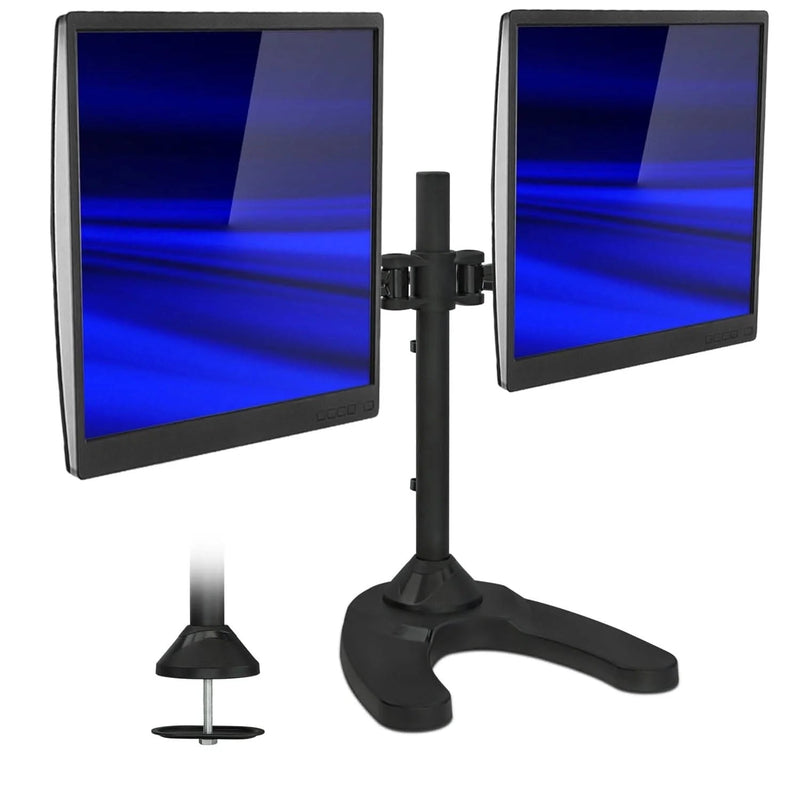 Mount - IT - Dual Monitor Stand Full Motion up to 27" - Black Electronics