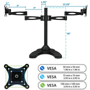 Mount - IT - Dual Monitor Stand Full Motion up to 27" - Black Electronics