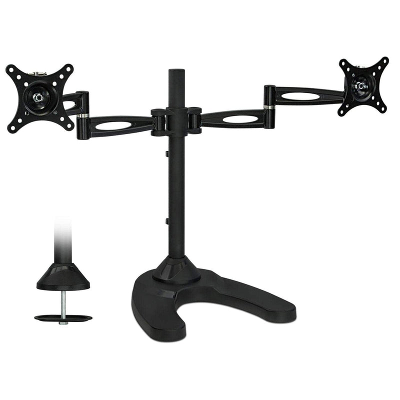 Mount - IT - Dual Monitor Stand Full Motion up to 27" - Black Electronics
