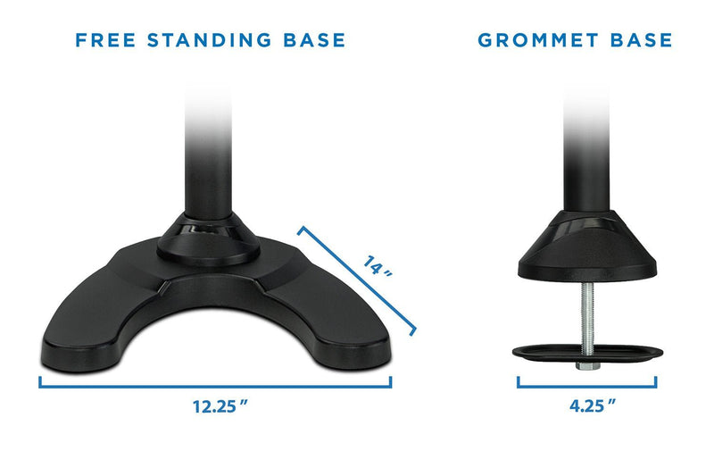 Mount - IT - Dual Monitor Stand up to 24" - Black Electronics