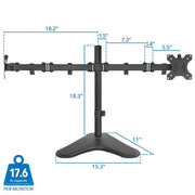 Mount - IT - Dual Monitor Stand up to 32" - Black Electronics