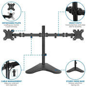 Mount - IT - Dual Monitor Stand up to 32" - Black Electronics