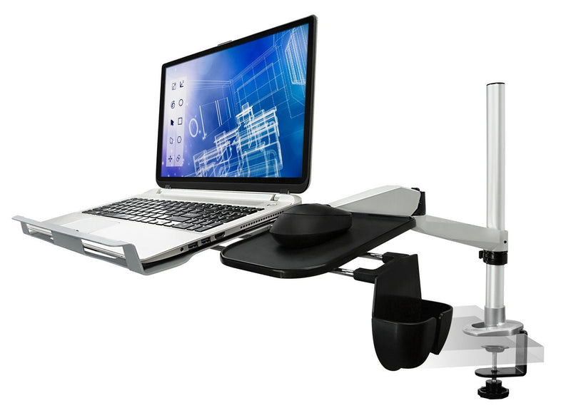 Mount - IT - Laptop Desk Clamp with Mouse Tray Electronics