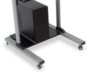 Mount - IT - Rolling Workstation with Monitor Mount & 4 Levels - Black Electronics