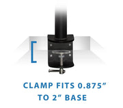 Mount - IT - Single Monitor Clamp Full Motion up to 30" - Black Electronics