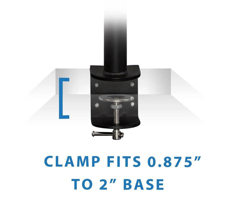 Mount - IT - Single Monitor Clamp Full Motion up to 30" - Black Electronics
