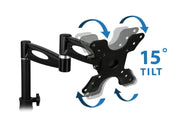 Mount - IT - Single Monitor Clamp Full Motion up to 30" - Black Electronics