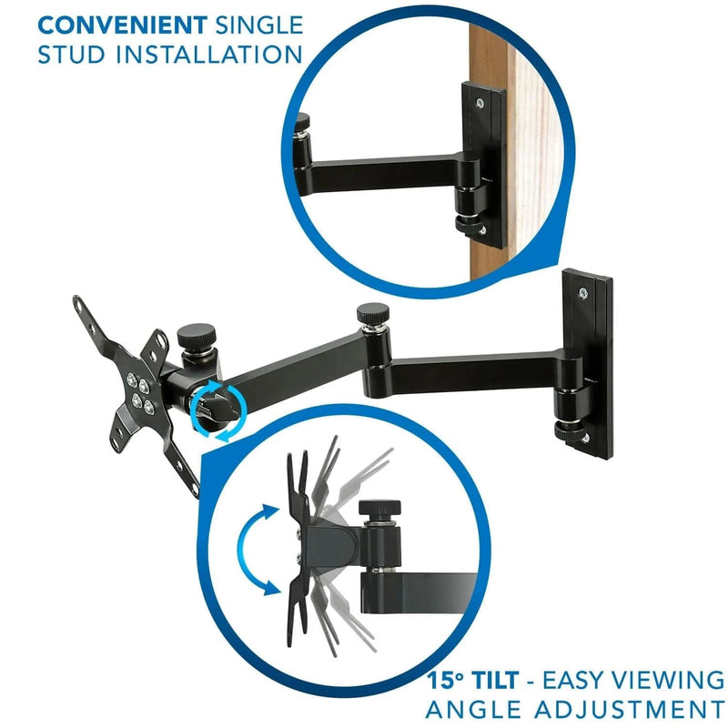 Mount - IT - TV Wall Mount Full Motion up to 30" - Black Electronics