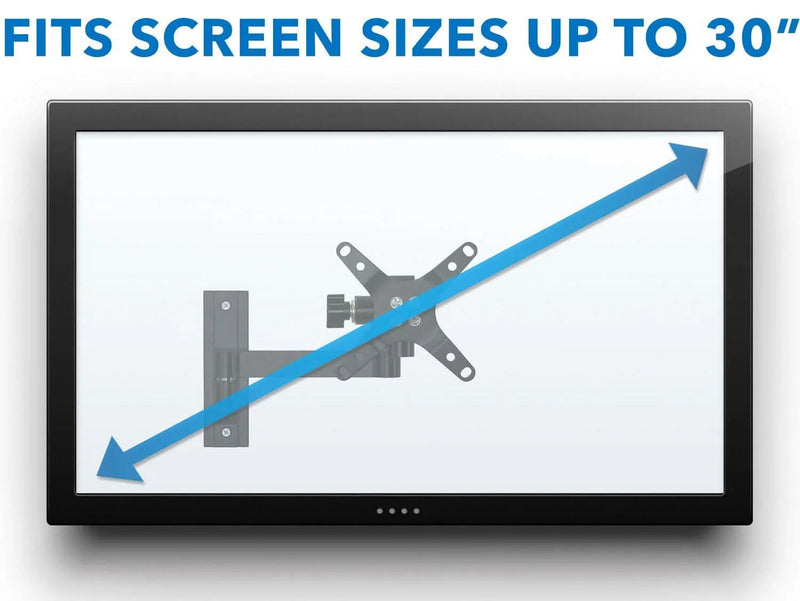 Mount - IT - TV Wall Mount Full Motion up to 30" - Black Electronics