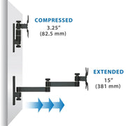 Mount - IT - TV Wall Mount Full Motion up to 30" - Black Electronics