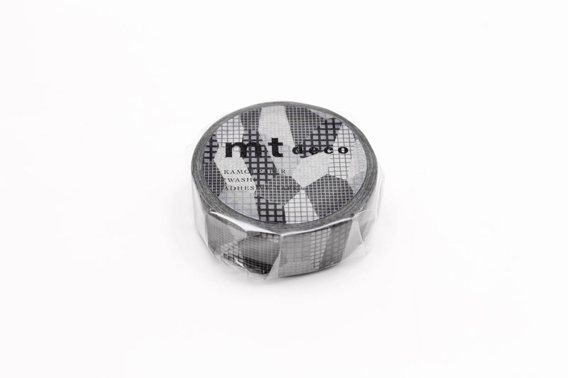 mt Separate Check Monochrome washi tape – single packaged roll