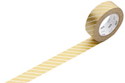 MT TAPES - Washi Tape 15mm x 7m Decorative Japanese Masking Tape Arts & Crafts Gold Stripe