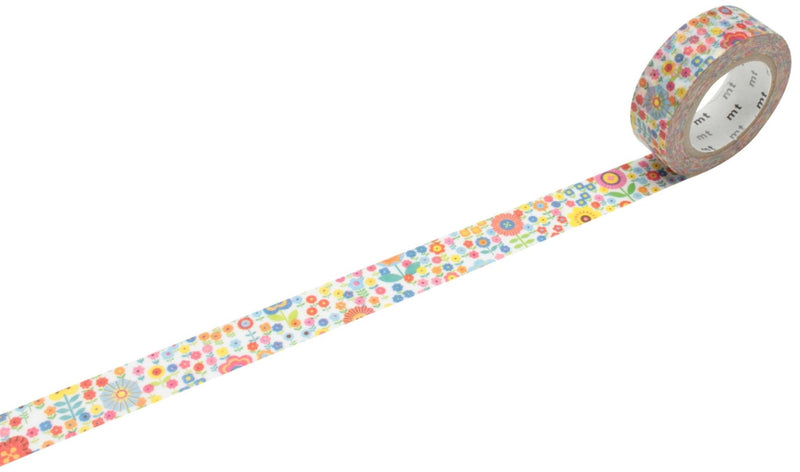 MT TAPES - Washi Tape 15mm x 7m Decorative Pattern Arts & Crafts Flower Garden
