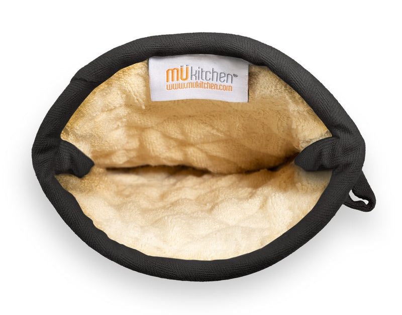 MUkitchen Onyx cotton oven mitt – terry lining detail